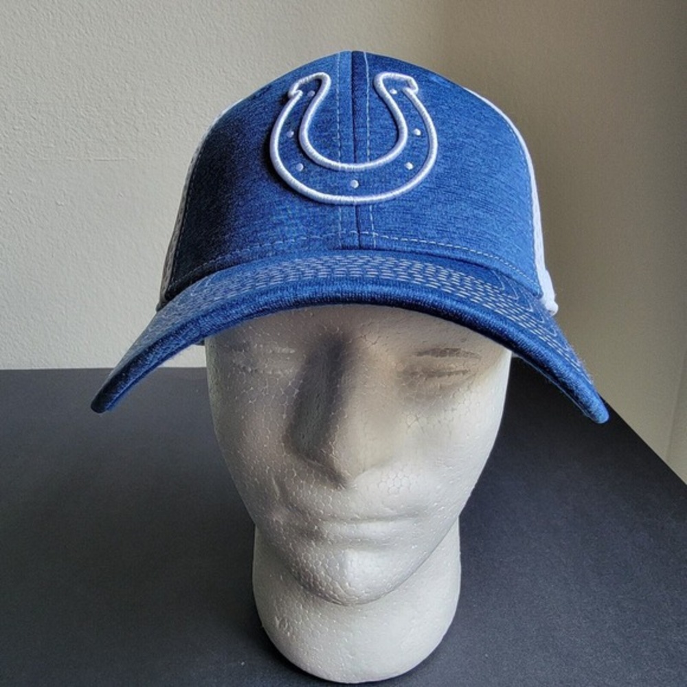 New Era 9Forty Indianapolis Colts‎ Adjustable Strapback Hat Blue White 2 Tone